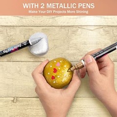Acrylic Paint Pens for Rock Painting Outdoor Waterproof Pack of 12 Medium Tip