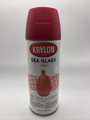 Krylon Sea Glass RUBY Red Spray Paint DIY Frosted 12 Oz 9052 Indoor NEW