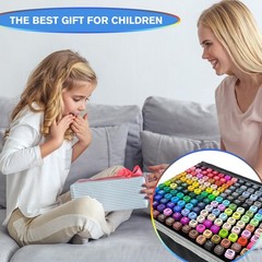 168-Color Dual-Tip Markers Set with Shoulder Bag – Art Markers for Coloring, …