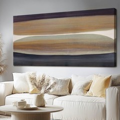 Brown and Black Abstract Wall Art – Large Framed Colorful Canvas Prints fo