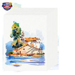 Watercolor Paper Cold Press 8.5 x 11 Bulk 30 Sheets 110 LB 230 GSM for Acrylic