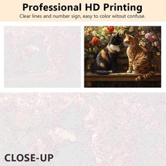 Paint by Numbers for Adults, Two Cats Kissing Each Other’s Noses Adult Paint by