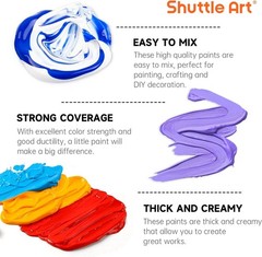 127 Colors Acrylic Paint Set with Brushes & Accessories, 2oz