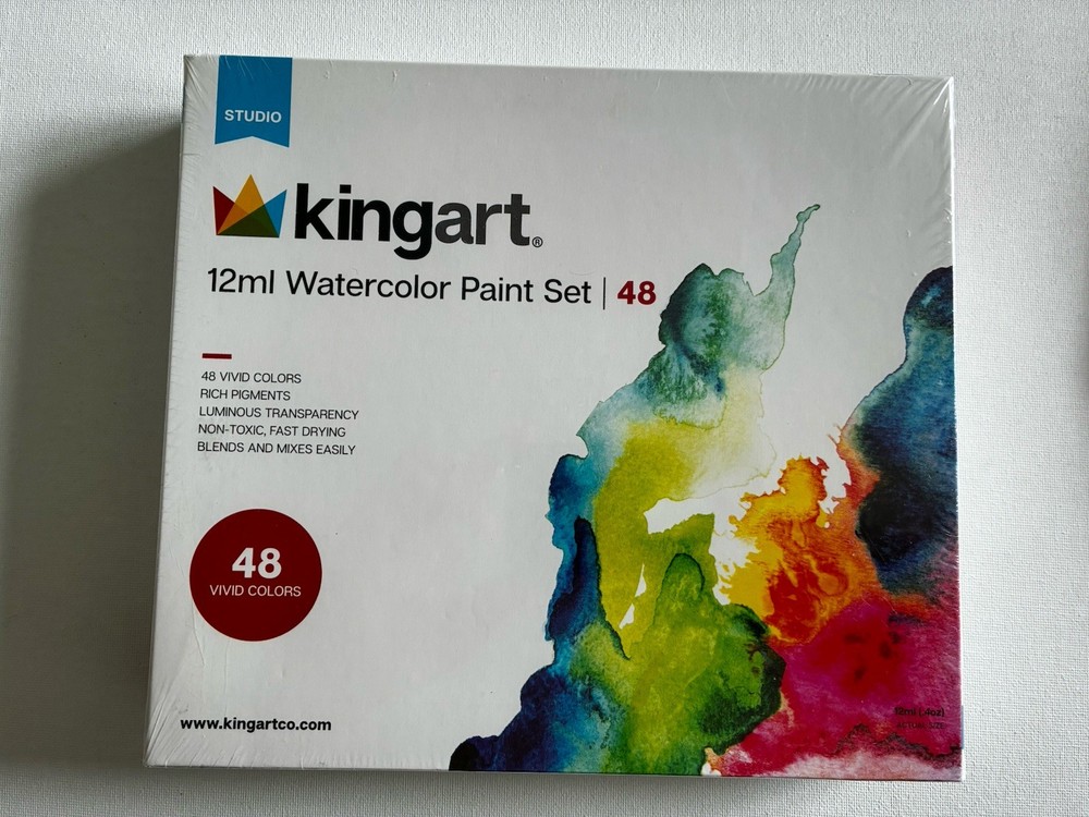 King Art Studio 12ml Water Color Paint Set | 48 New.