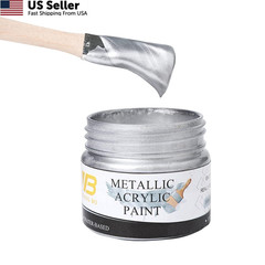 YongBo Metallic Silver Acrylic 3.38 Fl Oz (Pack of 1), 100ml Paint
