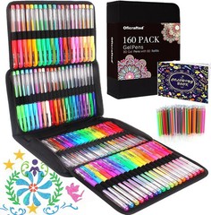 160 Pack Gel Pens for Adult Coloring Book, 80 Colors Gel Pens Colored with 80…