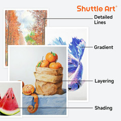 136 Color Pencils for Adult Coloring Book, Soft Core Colored Pencils Set for Doo