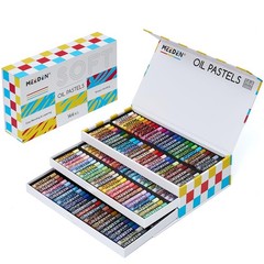 MEEDEN Soft Oil Pastels Set: 144 Vibrant Colors Art Oil Pastels for Blending Lay
