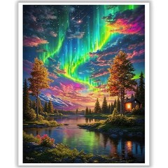 Landscape Paint by Numbers Kit for Adults – Aurora Adult Paint by Number Kits…