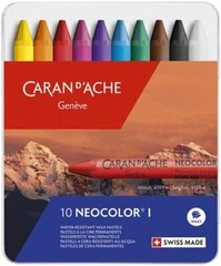 Caran DAche Neocolor I Water-Resistant Wax Pastels – 10 colors