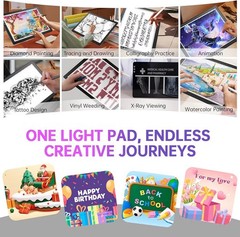 A3 Rechargeable Light Box LED Pad Tracing Drawing Board Diamond Painting Black