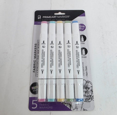 NEW Premium PrimeArt Dual-Tip Fabric Markers 5 pc. Pastel Colors