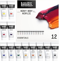 Durable Heavy Body Acrylic Essentials Set – 12 x 22ml for Creative Masterpieces