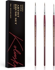 Kolinsky Sable Miniature Paint Brushes – Golden Maple Professional Ultra Fine…