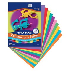 Construction Paper, 10 Vibrant Colors, 9″ x 12″, 50 Sheets