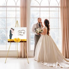 63″ Folding Easel Art Painting Display Stand Portable for Wedding Birthday Decor