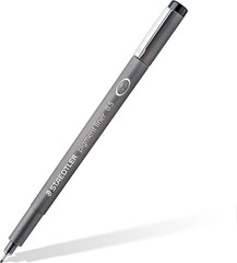 Staedtler Pigment Liner 308SB6P Set 4 + 2 for Sketch drawing 6 Liners Ink Black