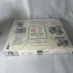 Vintage Susan Scheewe Deluxe Acrylic Painting Set Factory Sealed Geraniums