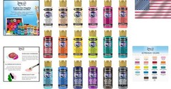 Vibrant Americana Acrylic Paint 18-Color Set – Perfect for DIY and Canvas Art