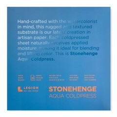 Stonehenge Aqua Watercolor Block, 140lb. Coldpress, 10 x 10, White, 15 Sheets…