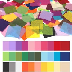 Cinvo 3600 Pcs Tissue Paper Squares 1.2 x1.2 inch, 30 Assorted Colors