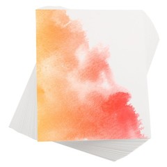 PATIKIL 50 Pcs Pure Cotton Watercolor Paper 140lb/300 GSM 4×6 Inch, white