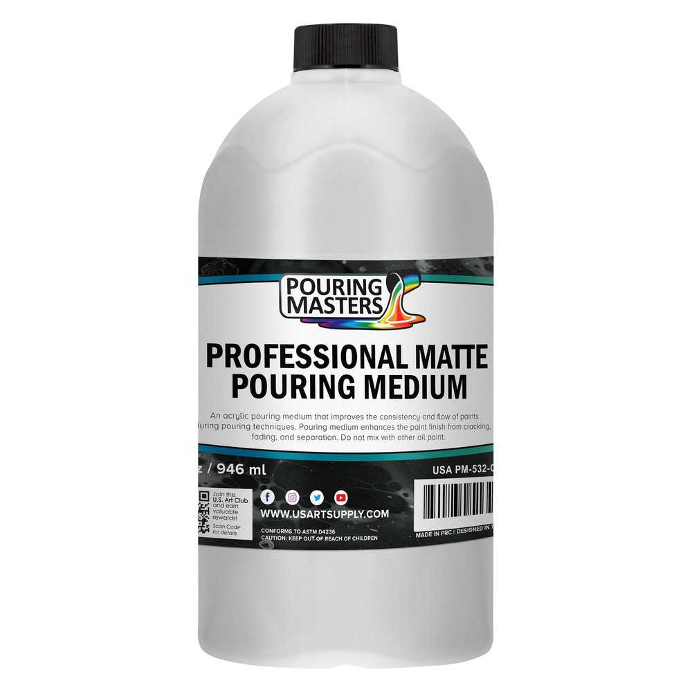 Pouring Masters Professional Matte Pouring Medium – 32 Ounce