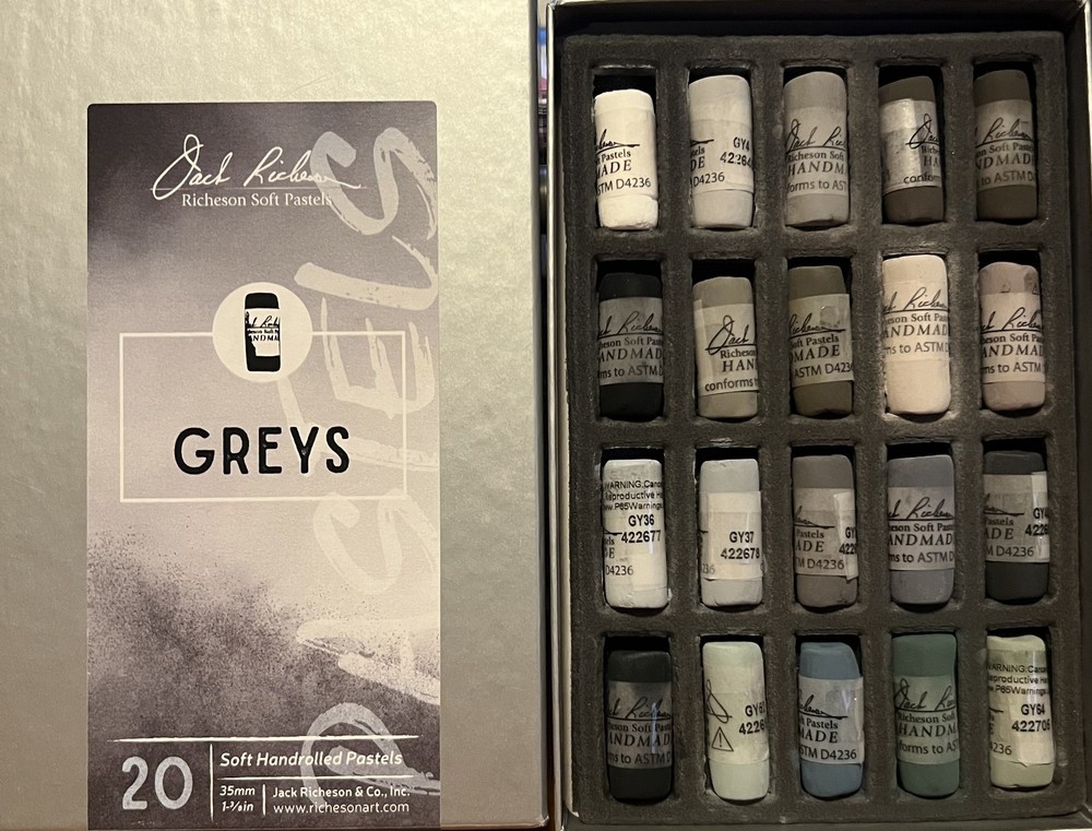 Jack Richeson Soft Pastels – GREYS – Handrolled Pastels