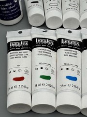 Liquitex Acrylic Heavy Body Paint 2 Oz Tubes Classic 12 Set Plus Liquid Frisket