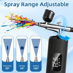 Airbrush for Nails Kit with Compressor, 48PSI Cordless Rechargeable Nail Airb
