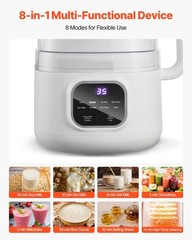 8-in-1 Nut Milk Maker, 34 oz Soy Milk Maker with 200W Blending, for Homemade