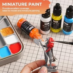 30 Colors Acrylic Model Paint Set – 20ml Ready to Use, Brush & Airbrush Compatib