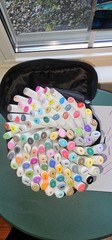 Ohuhu Art Markers Lot 104 Dual Tip Alcohol Markers w/ Carry Case Tested Chisel