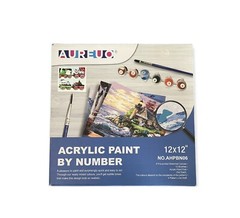 Aureuo Actylic Paint By Number 12X12” Christmas Card Edition.