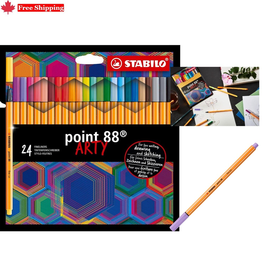 Artistic Precision: 24 Assorted Point 88 Fineliners – Perfect for Sketching
