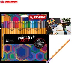 Artistic Precision: 24 Assorted Point 88 Fineliners – Perfect for Sketching