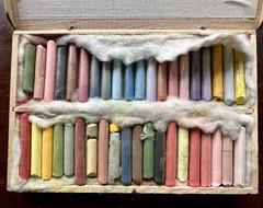 Antique Artists Lefranc Paris “Superfine Pastels” Wooden Box Set Colours 🖍️
