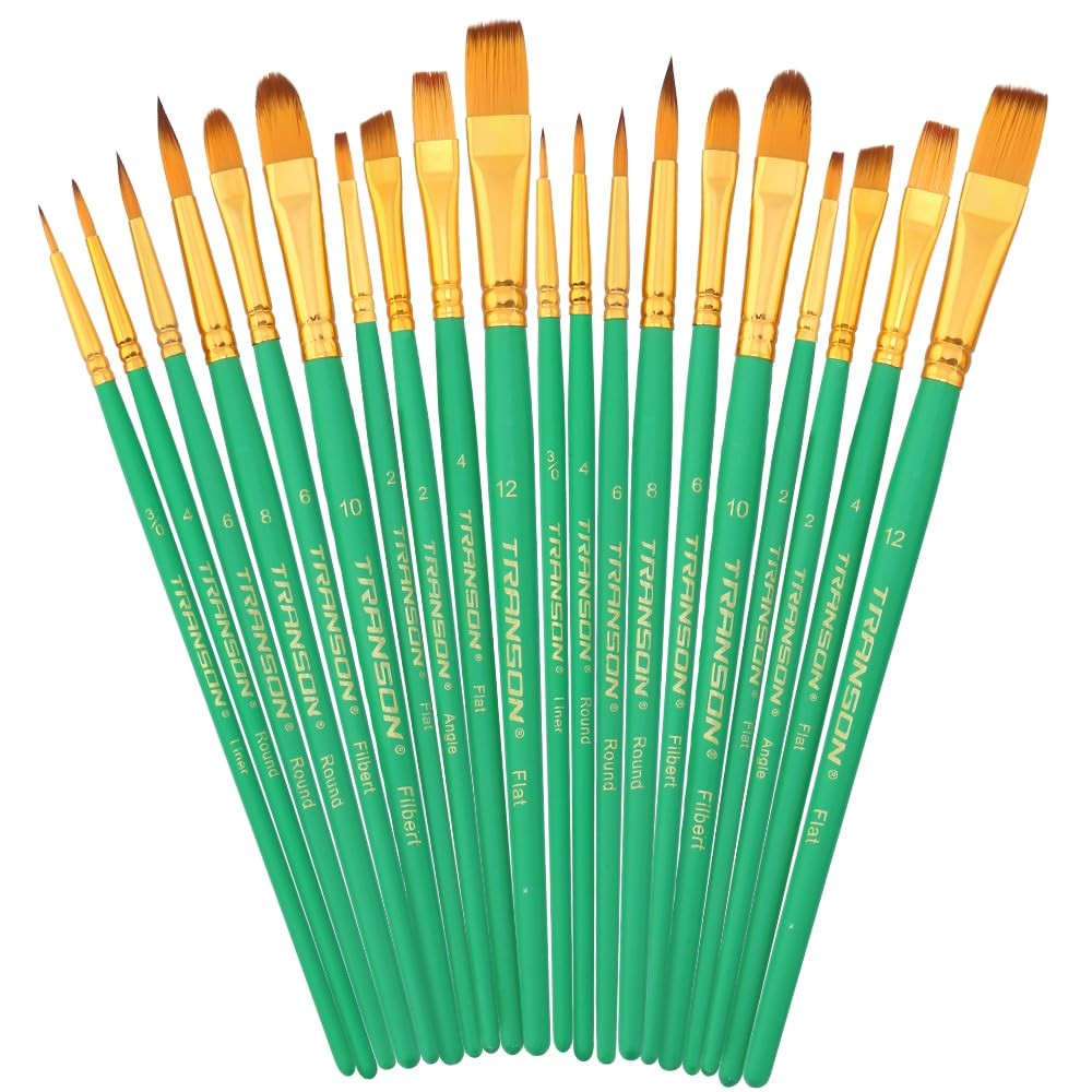 20pcs Artist Painting Brush Set for Acrylic Watercolor Gouache Hobby Craft Fa…