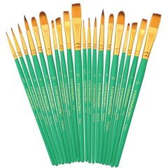 20pcs Artist Painting Brush Set for Acrylic Watercolor Gouache Hobby Craft Fa…