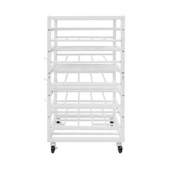 5 Tiers Rolling Paint Organizer Storage Rack, Paints Storage Cart,Iron Stand