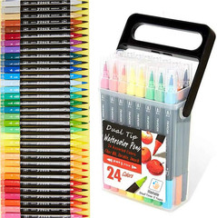 Dual Tip Markers for Kids, Washable Markers Set, Art Marker with Stand Portable