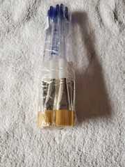 Royal Brush Soft Grip Flat Golden Taklon Fiber Non-Slip Rubber Grip Acrylic (12)