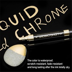 ZEYAR Metallic Gold Marker – Dual Tip Paint Pen 0.7mm & 2mm DIY for Any Surface