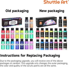 Shuttle Art Color Change Acrylic Paint Set, 2 Ounce (Pack of 16), Chameleon