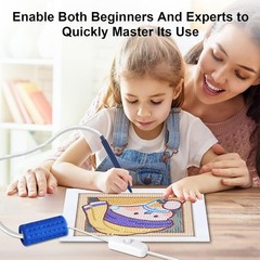 Electric Vacuum Diamond Painting Pen Kit Drill Pick Up Tool w Tray Tube USB Powe
