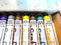 Vtg 50s 60s Craftint No 19 Starter Oil Painting Set UNUSED 10 Colors + Extras