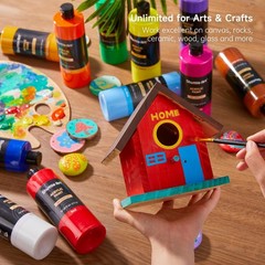 Shuttle Art Acrylic Paint, 15 Pack 16 Fl Oz (Pack of 15), 14+1 Colors