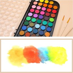 Watercolor Paint Set 48 Colors for Illustrations and Calligraphy with Brushes