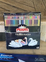 36 Staedtler Karat Aquarell Watercolour Pencils Germany Tin Case Prang 48