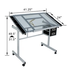 Adjustable Drafting Table Workstation Drawing Desk Art & Craft Hobby Studio New